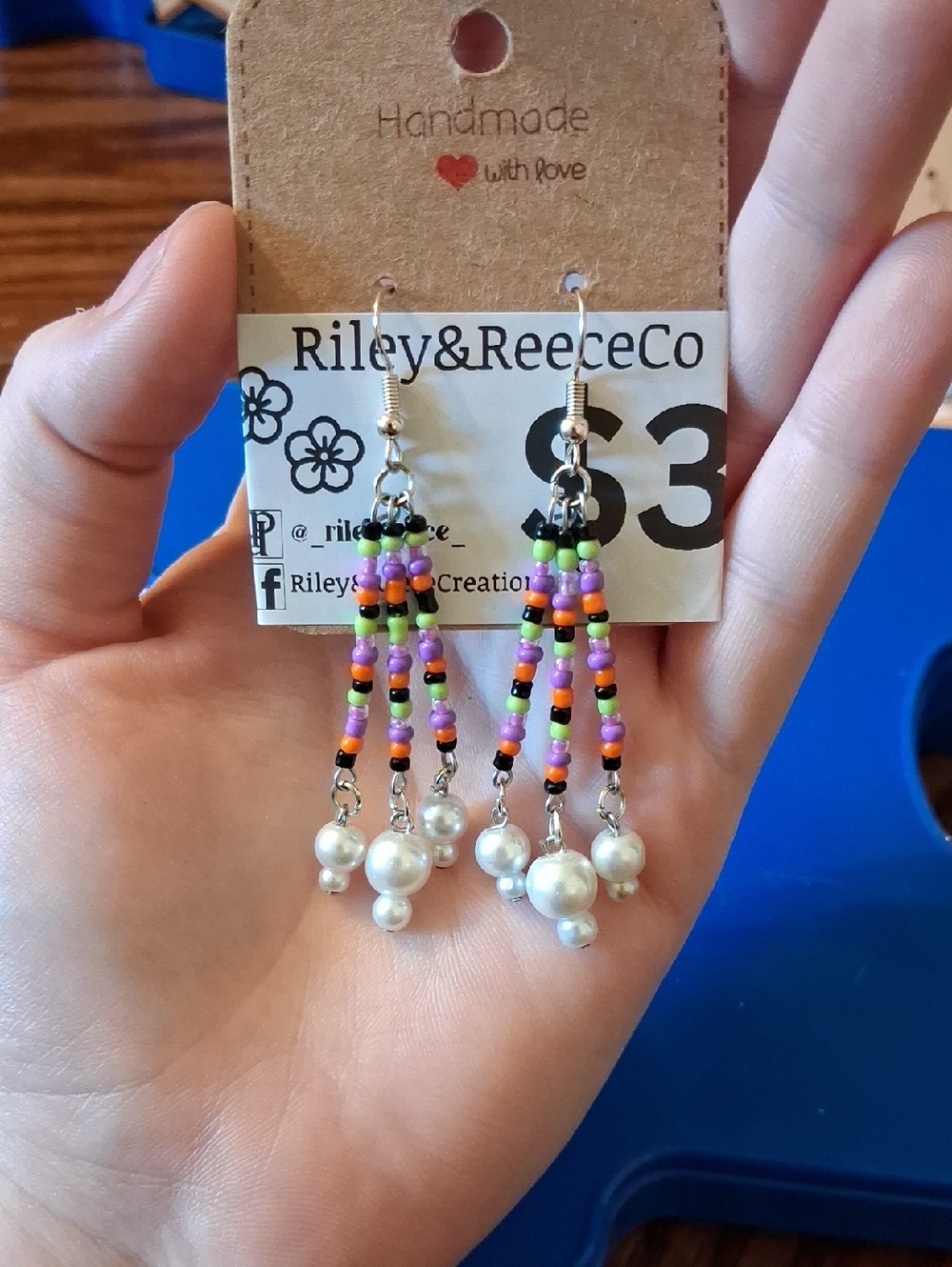 Halloween Waterfall Earrings!!